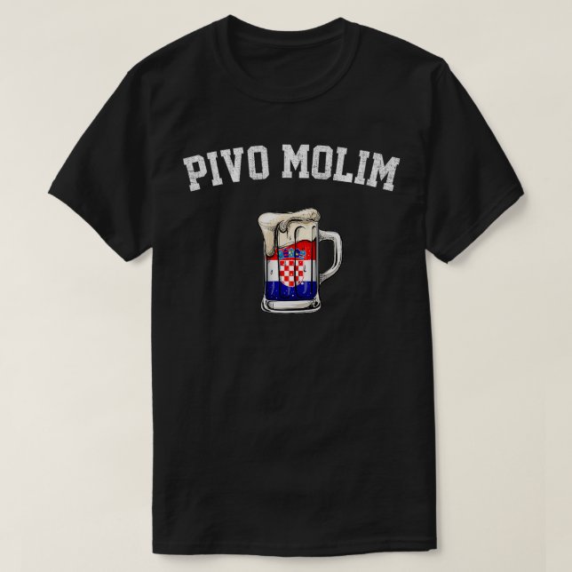 Camiseta cerveja croata pivo molim por favor croatia (Frente do Design)