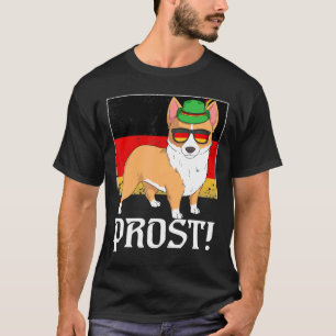 Camiseta Cerveja de Cachorro Corgi Oktoberfest Prost Bandei