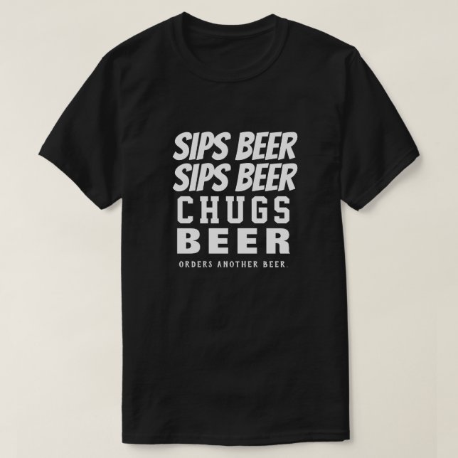 Camiseta Cerveja De Cerveja Sips Beer (Frente do Design)