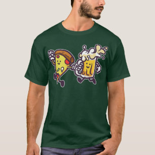 Camiseta Cerveja de Comida de pizza e cerveja