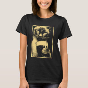 Camiseta Cerveja de Gato Siames Humor Dia de São Patrício F