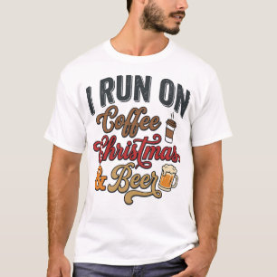 Camiseta Cerveja de Natal de Café Design de Bebida de Féria