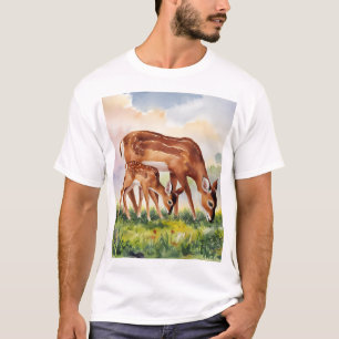 Camiseta Cerveja de Veado Pintada Mãe e Bebê