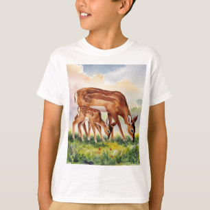 Camiseta Cerveja de Veado Pintada Mãe e Bebê