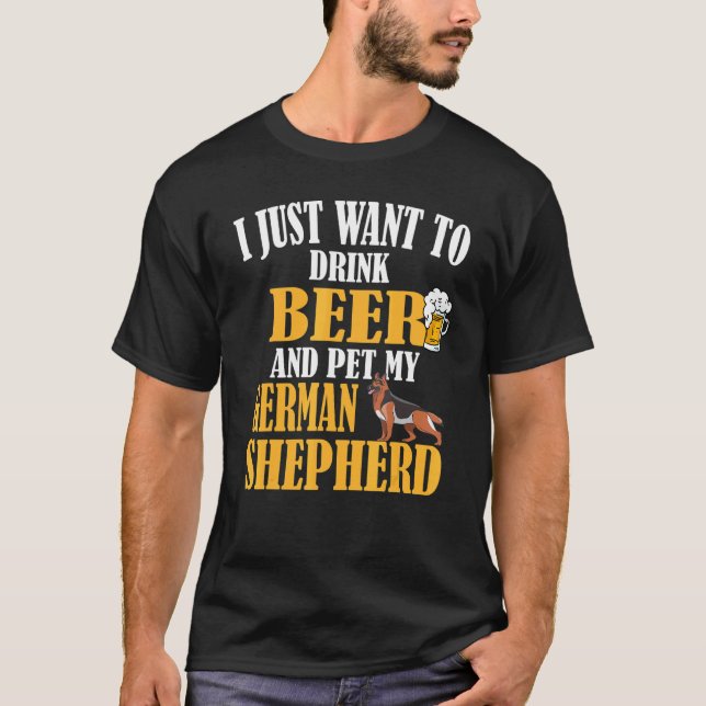 Camiseta Cerveja do Cão Pastor Alemão (Frente)
