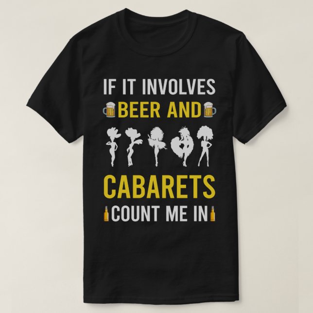 Camiseta Cerveja E Cabarés (Frente do Design)