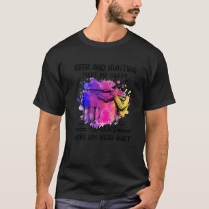 Camiseta Cerveja e caça me fazem ser humanos felizes