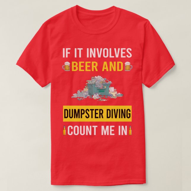 Camiseta Cerveja E Lixeira (Frente do Design)
