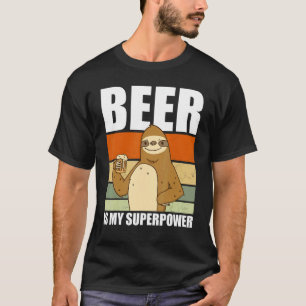 Camiseta Cerveja É Minha Superpotência Cerveja Bebendo Slot