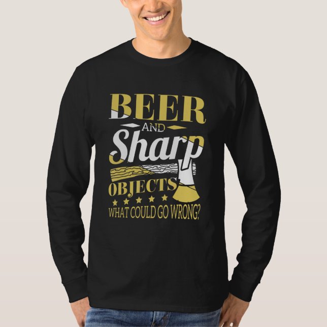 Camiseta Cerveja E Objetos Nítidos Crawl De Trabalhadores D (Frente)