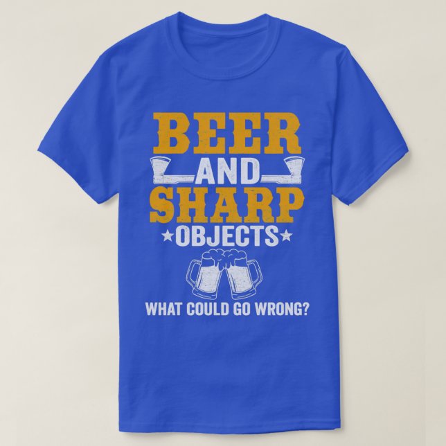 Camiseta Cerveja E Objetos Sharp Engraçados Cotação De Lanç (Frente do Design)
