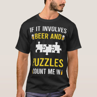 Camiseta Cerveja E Quebra-cabeça