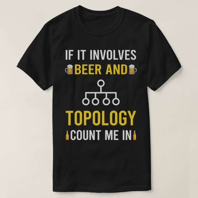 Camiseta Cerveja E Topologia (Frente do Design)