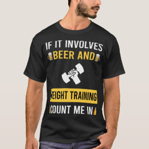 Camiseta Cerveja e Treinamento com Pesos