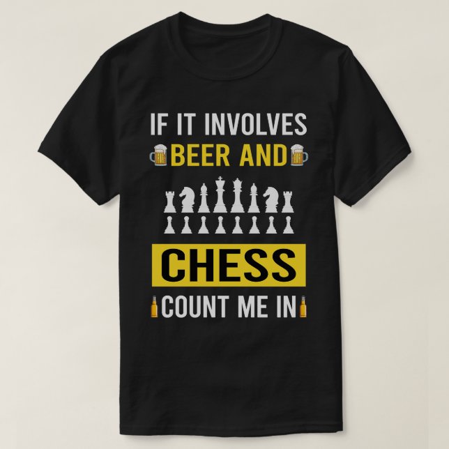 Camiseta Cerveja E Xadrez (Frente do Design)