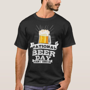 Camiseta Cerveja Engraçada do Dia Nacional da Cerveja para