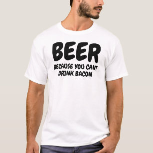 Camiseta Cerveja Engraçada e Bacon