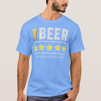 Camiseta Cerveja Engraçada, Uma Boa Ideia, Uma Cerveja Engr