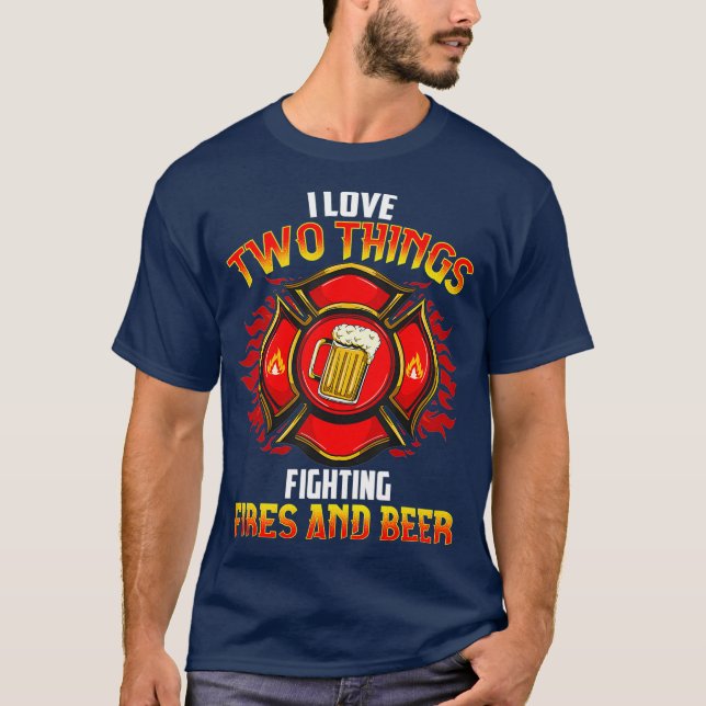 Camiseta Cerveja Fireman Bombeiro Primeiro Presente (Frente)