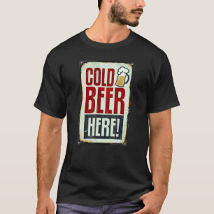 Camiseta Cerveja Fria Bebendo Aqui
