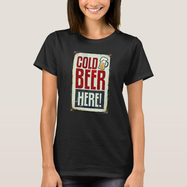 Camiseta Cerveja Fria Bebendo Aqui (Frente)