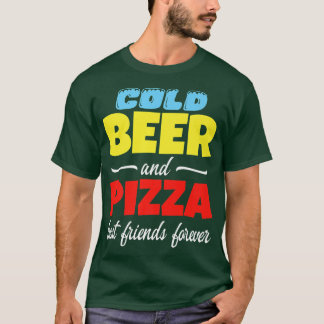 Camiseta Cerveja Fria E Pizza Melhores Amigos Para Comum En