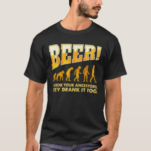 Camiseta Cerveja Honra Seus Ancestrais Cerveja Almoça Camis