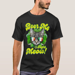 Camiseta Cerveja Me Agora Mesmo Óculos de Gato Irlandês Sha