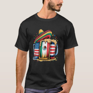 Camiseta Cerveja Mexicana Bandeira EUA Cinco de Maio Festa