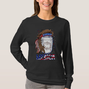 Camiseta Cerveja Mullet Merica 4 de Julho Dia de Beber Cerv