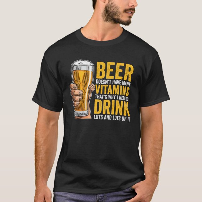Camiseta Cerveja não tem muitas vitaminas (Frente)