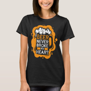 Camiseta Cerveja Nunca Quebrou Minha Cerveja De Álcool Do C