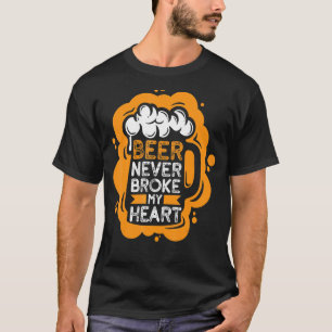 Camiseta Cerveja Nunca Quebrou Minha Cerveja De Álcool Do C