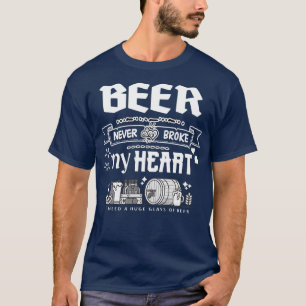 Camiseta Cerveja nunca quebrou minhas citações engraçadas T