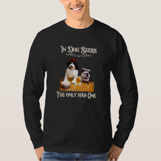 Camiseta Cerveja Para Homens Adultos Cães Engraçados Com Hu