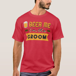 Camiseta Cerveja para Homens Eu Sou o Noivo Festa de Desped