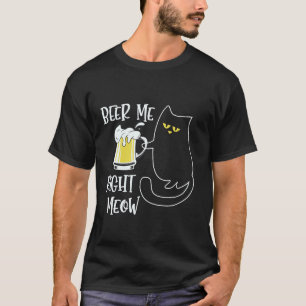 Camiseta Cerveja para mim agora gato engraçado cerveja