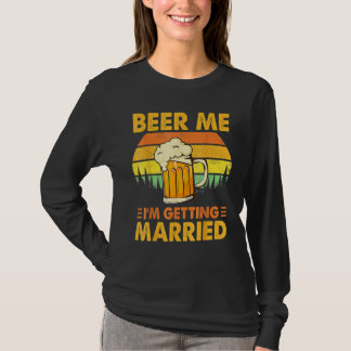 Camiseta Cerveja para Mim Estou Me Casando Homens  Noivo De