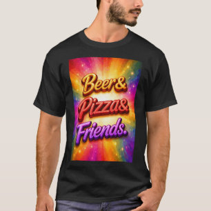 Camiseta Cerveja Pizza Amigos