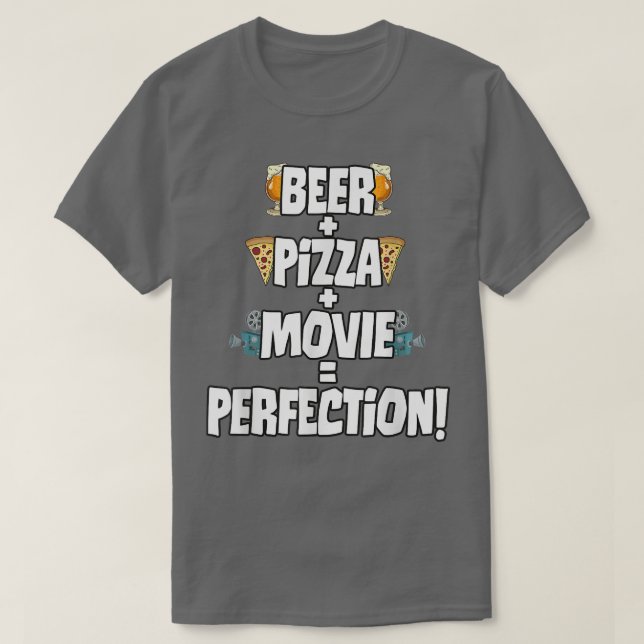 Camiseta Cerveja, Pizza, Filme é Perfeição (Frente do Design)