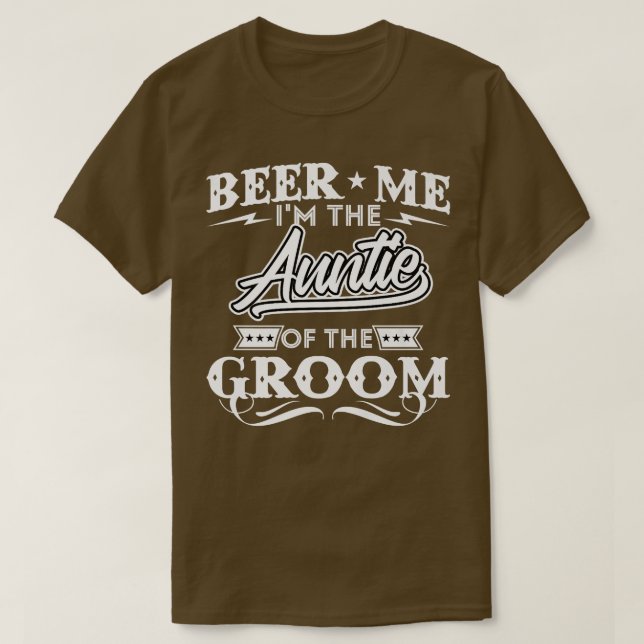 Camiseta Cerveja pra Mim Sou a Tia do Noivo Bebedora de Cer (Frente do Design)