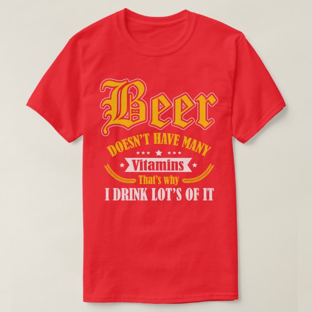 Camiseta Cerveja precisa de mais vitaminas (Frente do Design)