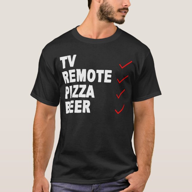 Camiseta Cerveja Remota de Pizza Tv (Frente)