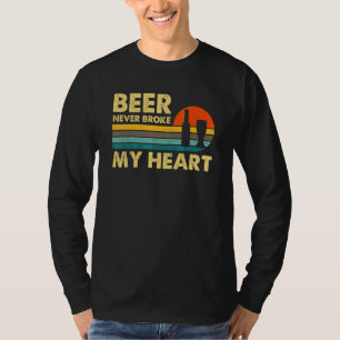 Camiseta Cerveja Retro Vintage Nunca Quebrou Meu Coração Be