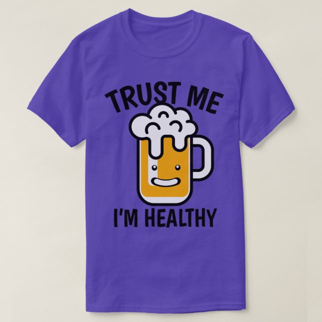 Camiseta Cerveja Saudável Lúpulo Malte Bebendo Barman Prese (Frente do Design)
