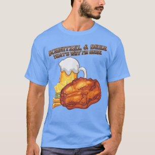 Camiseta Cerveja Schnitzel É Por Isso Que Estou Aqui Humor 