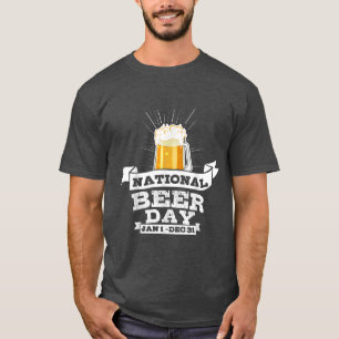 Camiseta Cerveja T Engraçada no Dia Nacional da Cerveja par