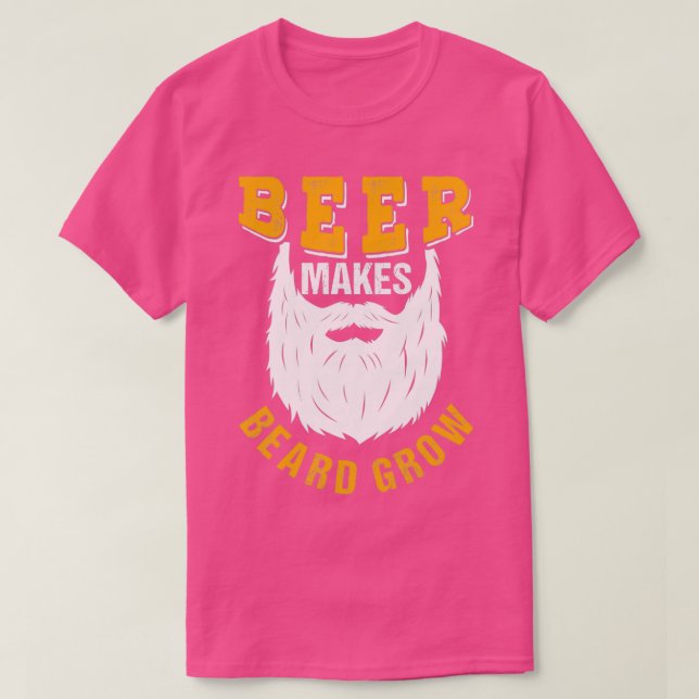 Camiseta Cerveja Torna A Barba Crescer Engraçado Presente 3 (Frente do Design)