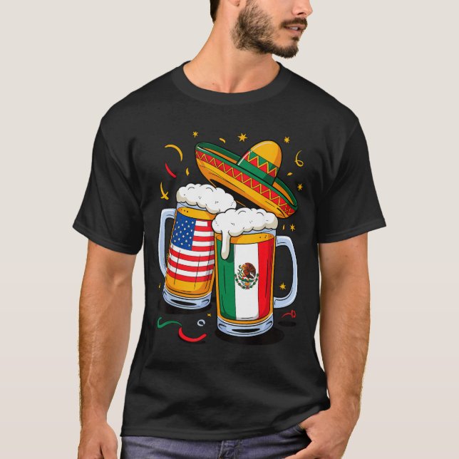 Camiseta Cerveja Usa México cinco de maio  (Frente)