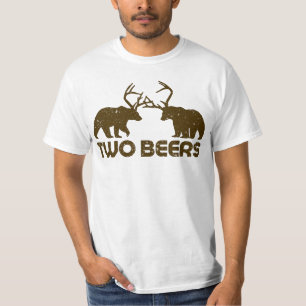 Camiseta Cerveja, Veado, Urso. Presente engraçado para aman